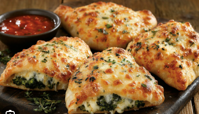 “Cheesy” Broccoli Pockets